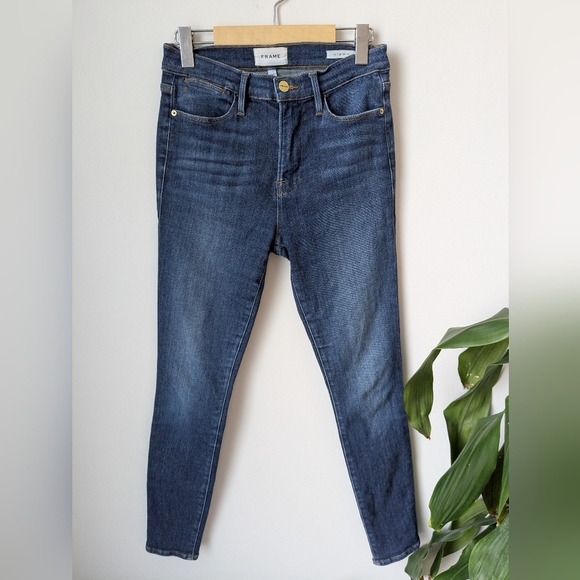 FRAME Le High Skinny Crop Jeans – Size 28 (Samira Wash) - Picture 2 of 7